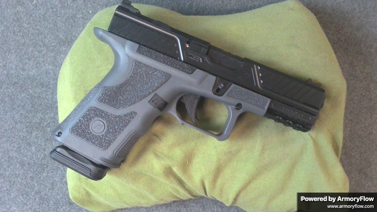 Zev Tech OZ9C 9mm handgun. Premium performance-grade pistol featuring enhanced ergonomics and reliability. Ideal for competitive shooting, duty use, or personal protection.