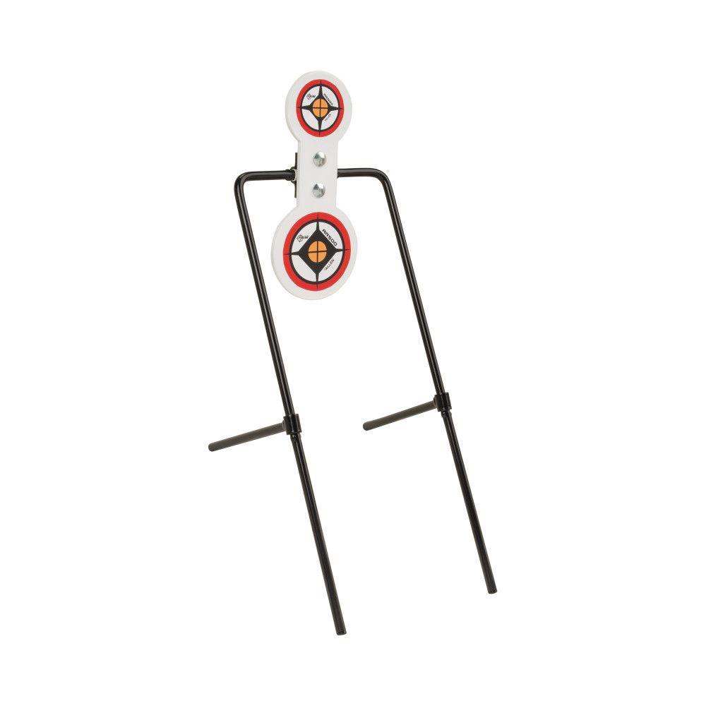 Allen EZ-Aim Hardrock AR500 Round Spinner Targets & Stand for Rimfire Rounds & Centerfire Pistols 7.375"W x 21.75"H White/Red/Black