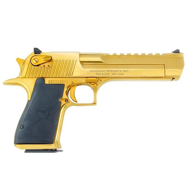 Desert Eagle Mark XIX Gold Titianium Handgun .44 Rem Mag 8rd Magazines(2) 6" Barrel Titanium Gold Finish - BLEMISHED