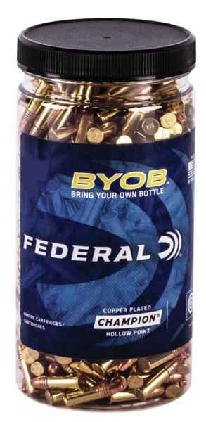 Federal 757BTL250 Champion Training BYOB 22WMR 50gr Jacketed Hollow Point 250 Per Box/8 Case