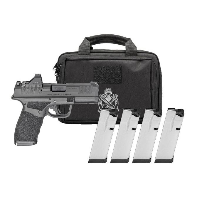Springfield Gear Pac Hellcat Pro OSP Handgun 9mm Luger 10rd(4) Magazines 3.7" Barrel Black Green Dot Bag CA Compliant