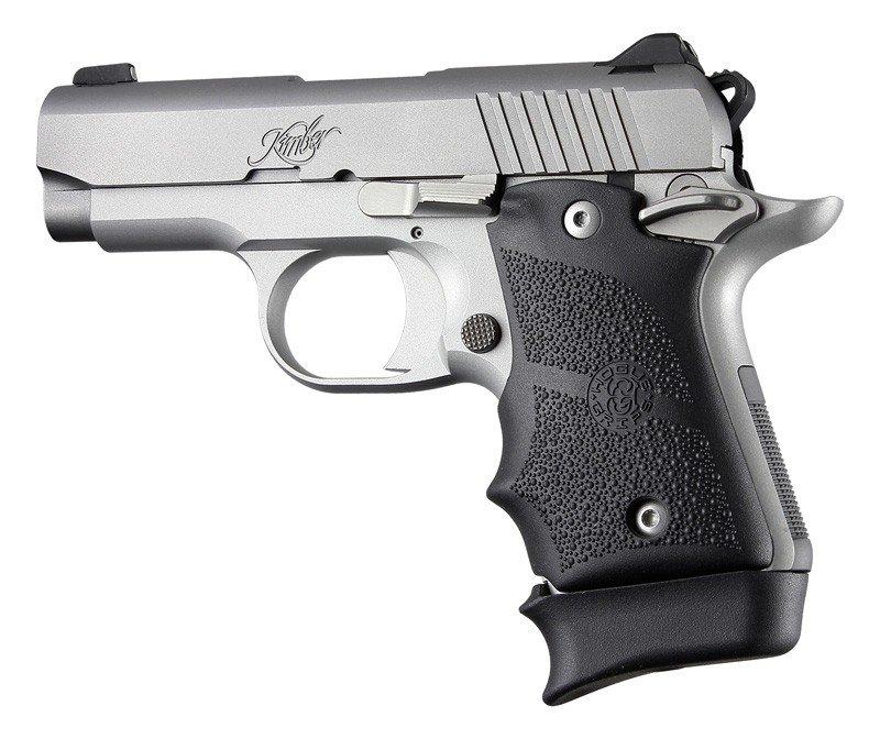 Hogue 39080 Rubber Grip  Cobblestone Black with Finger Grooves for Kimber Micro 9