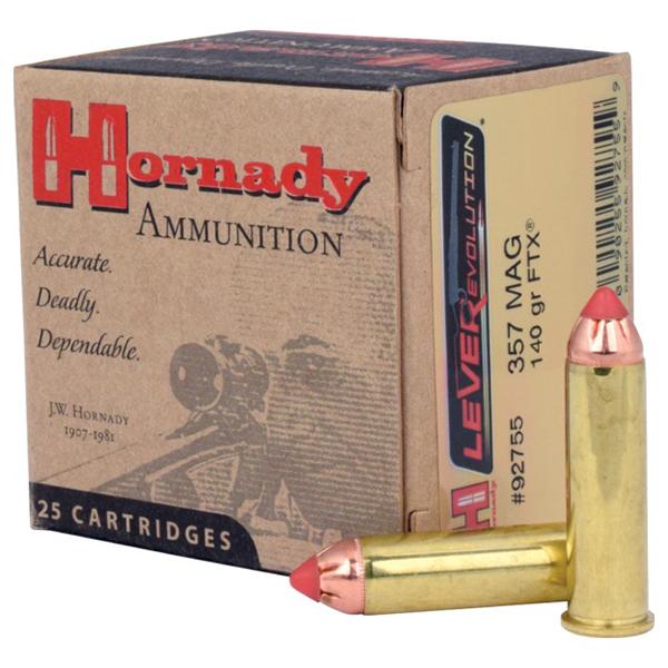 Hornady 92755 LEVERevolution 357Mag 140gr Hornady Flex Tip eXpanding 25 Per Box/10 Case