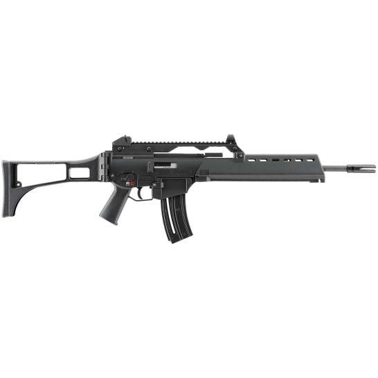 HK 81000994 G36 22 LR 20+1 18.13" Black Barrel w/Flash Suppressor, Black Receiver w/Picatinny Rail, Black Folding Synthetic Stock, Black Polymer Grip