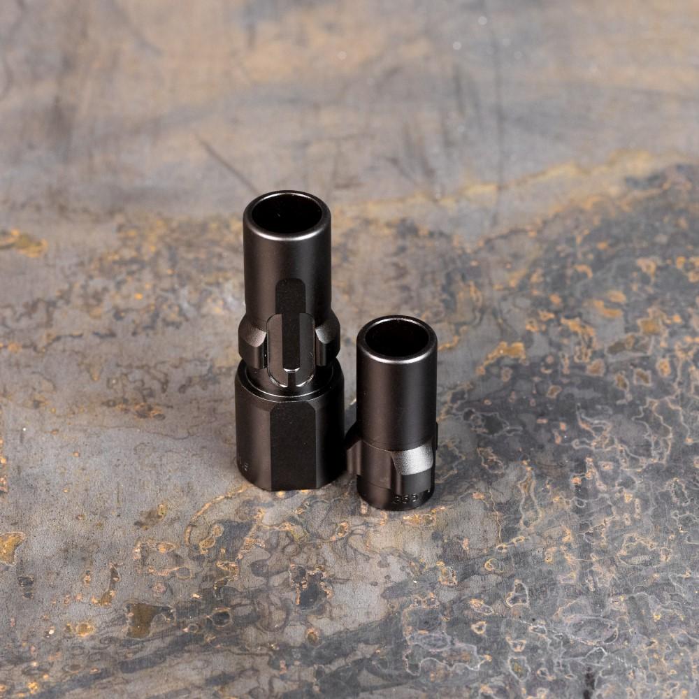 SilencerCo AC2603 3-Lug Muzzle Device 45 ACP 5/8"-24 Threads Black