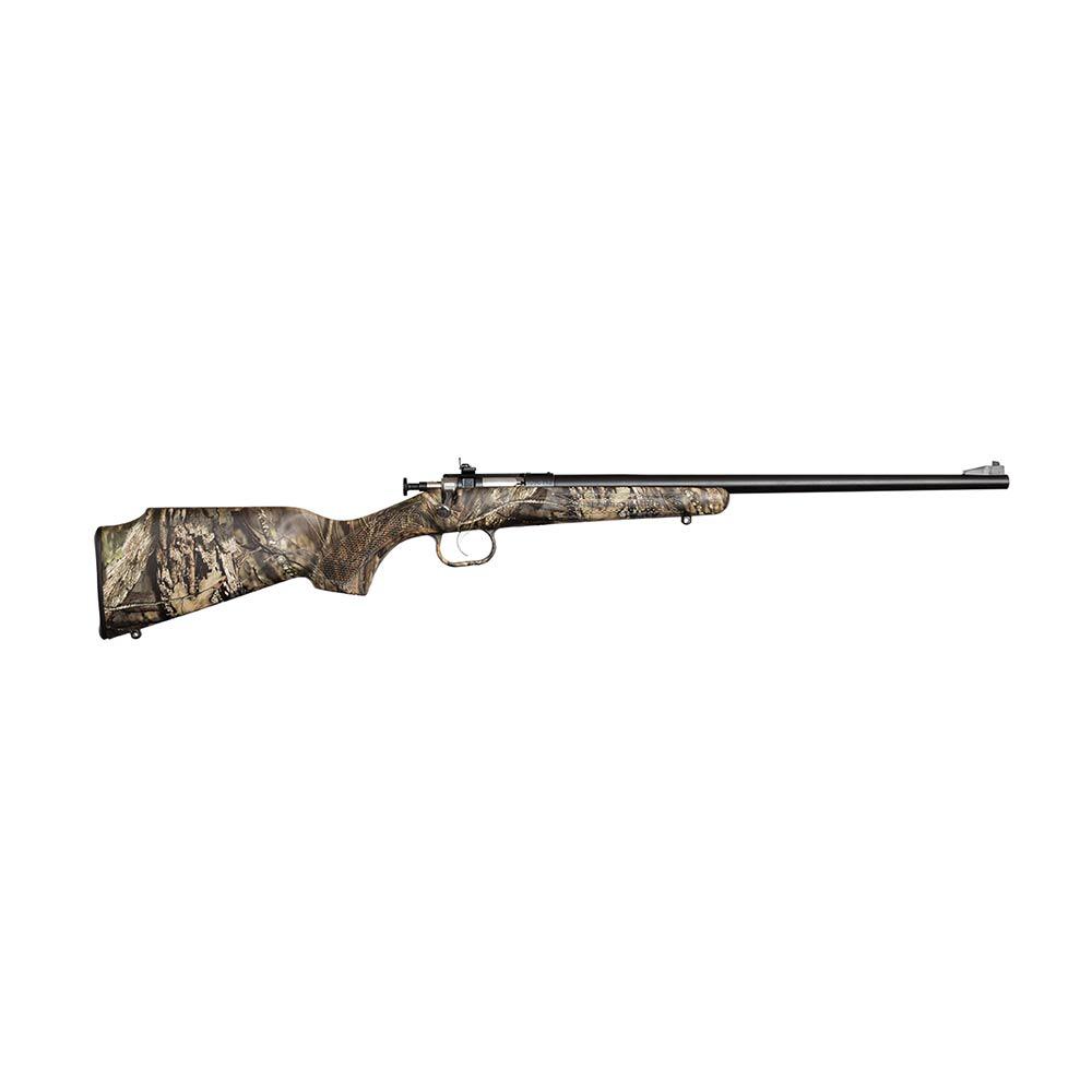 Crickett KSA2163 Youth 22 LR 1rd 16.12" Blued Barrel & Receiver, Fixed Front/Adjustable Rear Peep Sight, Hydro Dipped Mossy Oak Break-Up Synthetic Stock w/11.5" LOP, Rebounding Firing Pin Safety