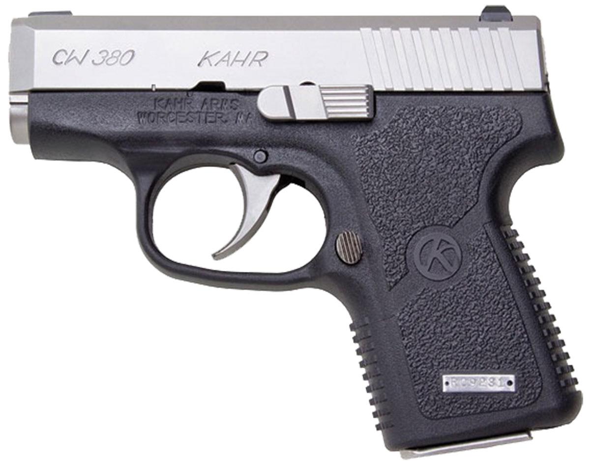 Kahr Arms CW3833 CW  380 ACP Caliber with 2.58" Barrel, 6+1 Capacity, Black Finish Frame, Serrated Matte Stainless Steel Slide & Textured Polymer Grip