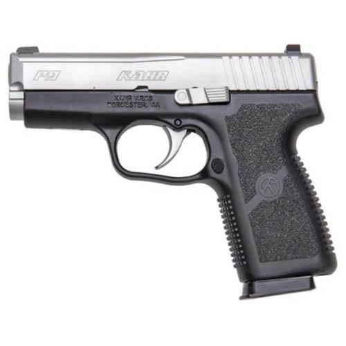 Kahr P9 Handgun 9mm Luger 8rd Magazines(2) 3.6'' Barrel Stainless Slide Black Poly Grip - USED