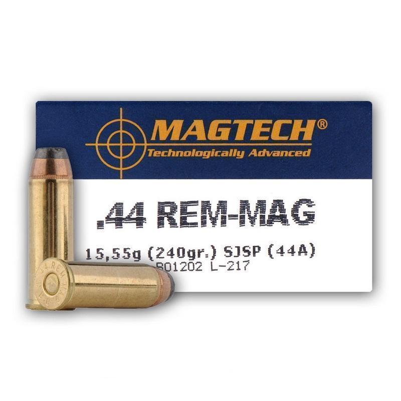 MagTech Handgun Ammunition .44 Mag 240 gr JSP 1180 fps 50/ct