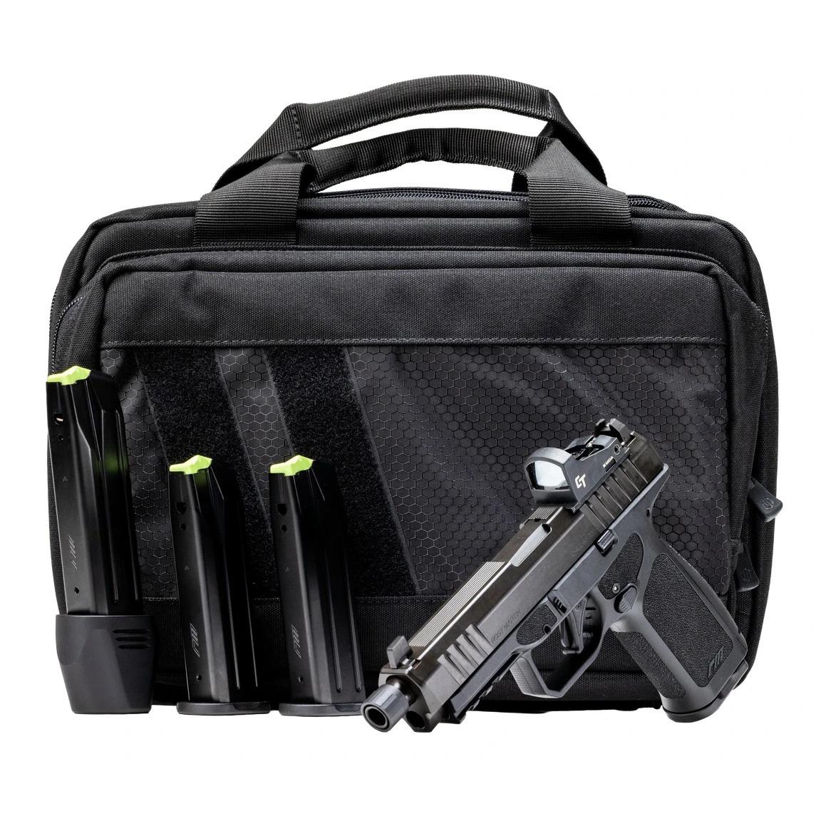 Rost Martin RM1F Tactical Bundle 9mm Luger 17rd (3) & 24rd (1) Magazines 4.5" Threaded Barrel Black Red Dot Optic Bag