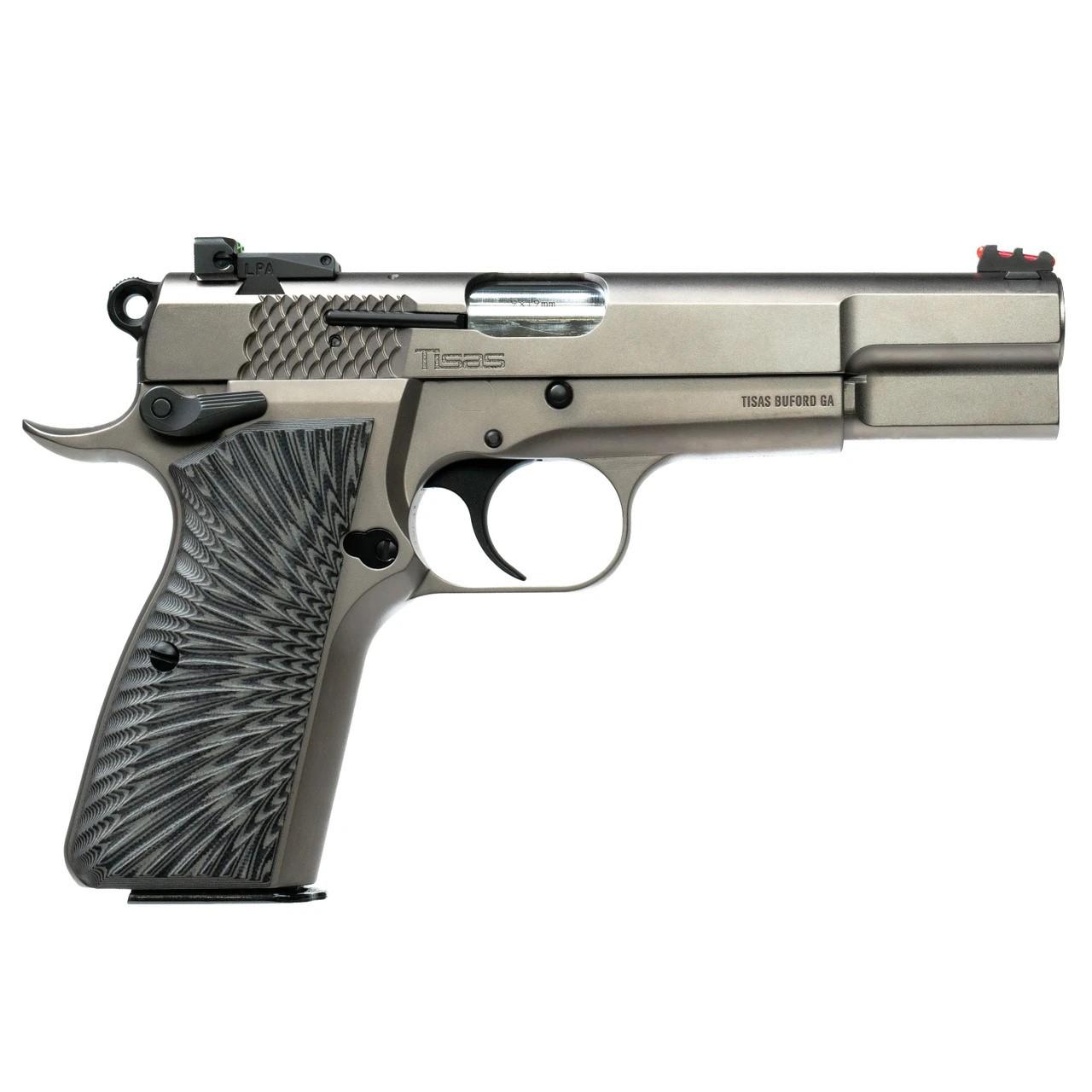 Tisas Regent BR9 Sport Handgun 9mm Luger 15rd Magazine(2) 4.67'' Barrel Nickel w/G10 Grips