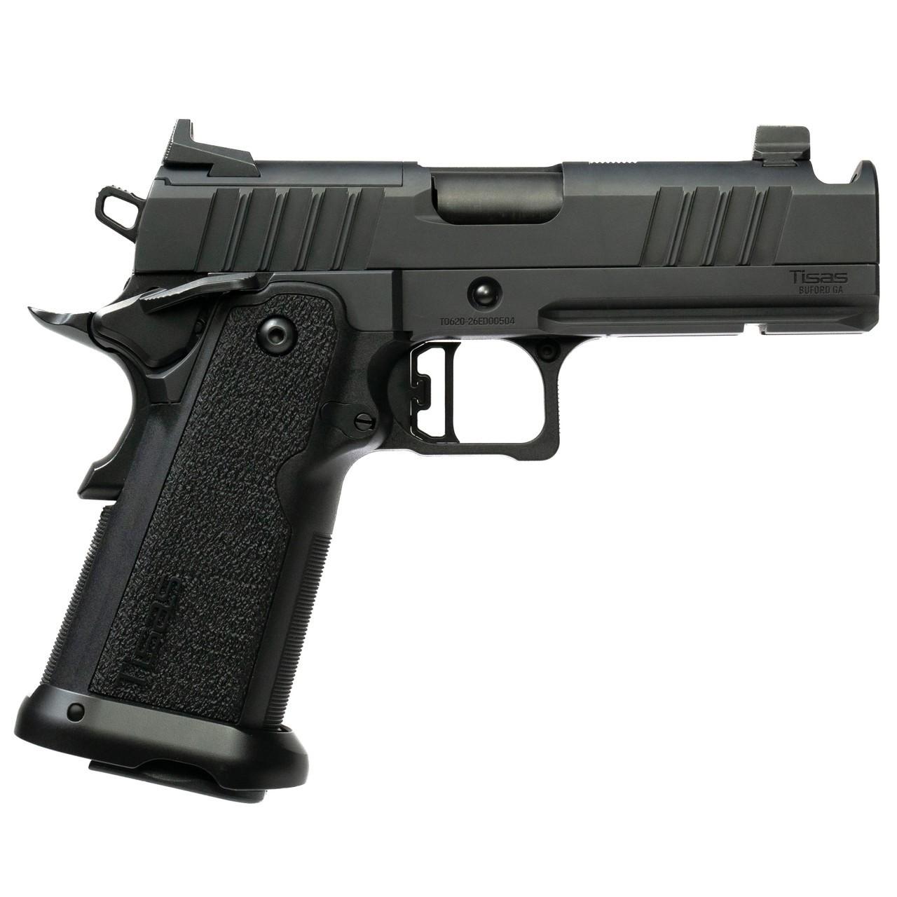 Tisas 1911 Carry DS Comp Handgun 9mm Luger 17rd Magazines(2) 4.25'' Barrel  QPQ Finish Manual Safety