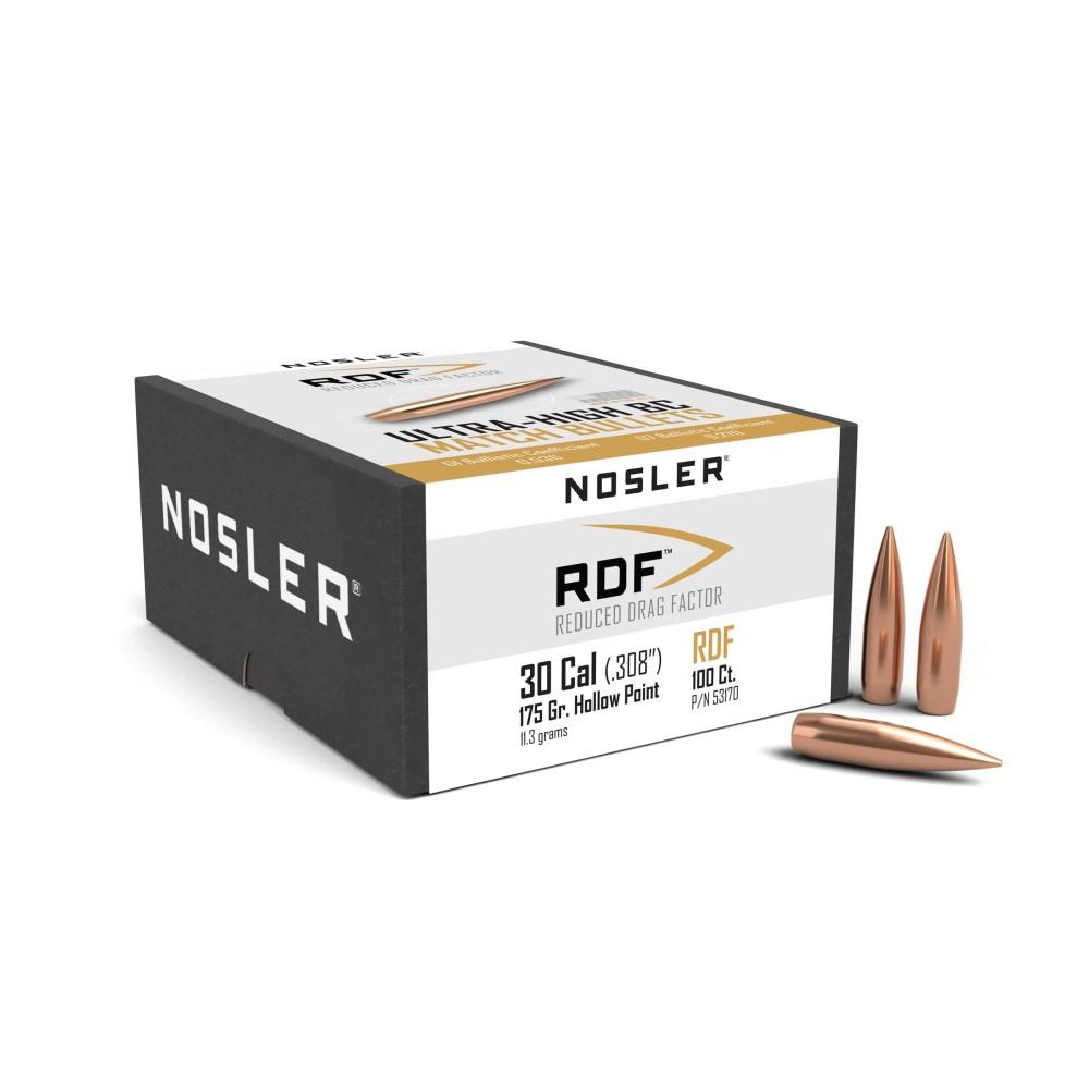 Nosler 53170 RDF Match 30Cal 175gr Hollow Point Boat Tail 100/Box