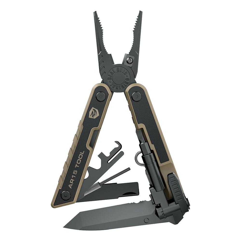 Real Avid AVAR15T AR15  440C SS Part Serrated Blade Black G10 Handle AR Platform