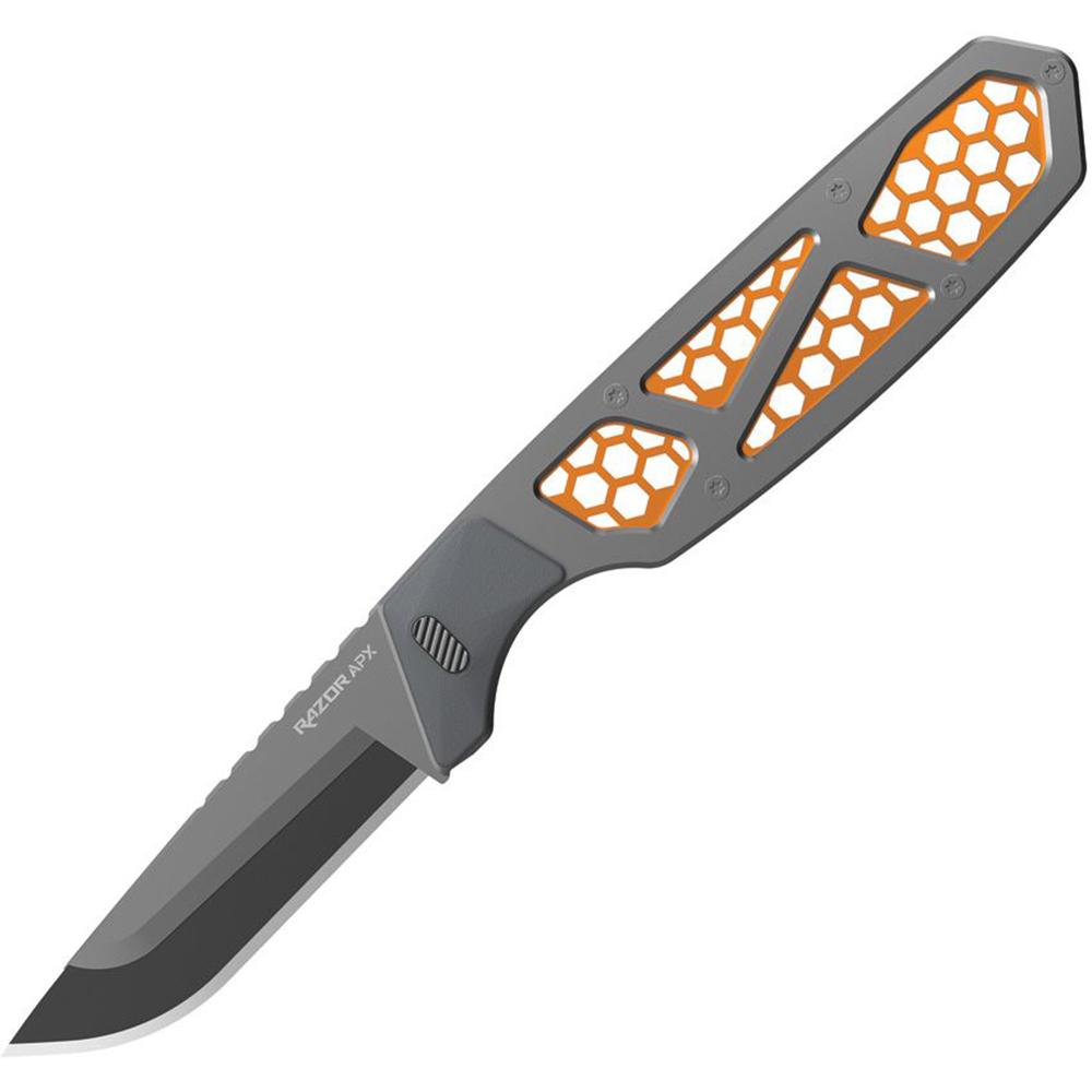 Outdoor Edge 2.5'' Razor Apx Knife 5 Removable Drop Point Blades Storage Scales