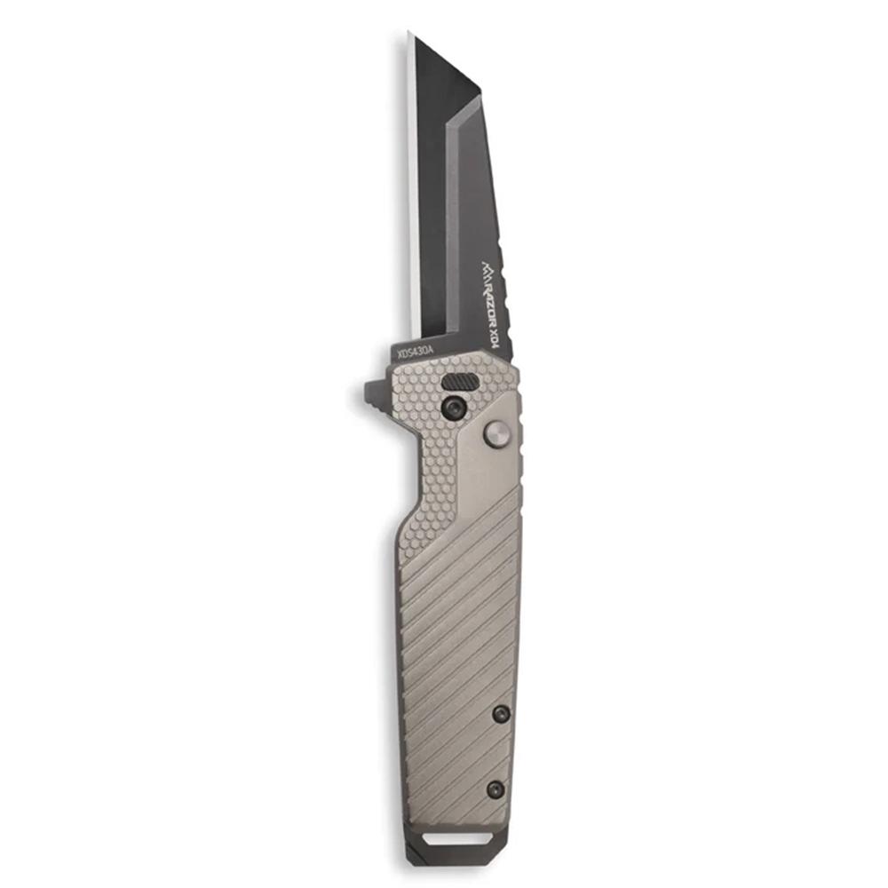 Outdoor Edge XDS430AC Razor XD4 3" Folding Serrated 420J2 SS Blade Green