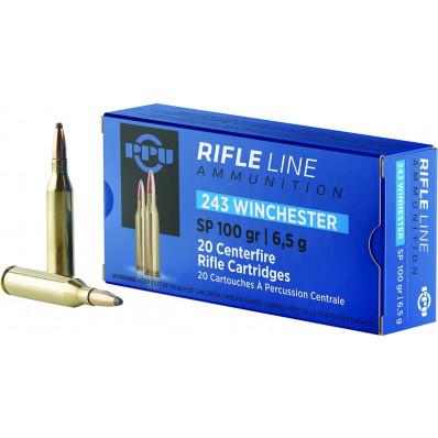 PPU PP2432 Standard Rifle 243Win 100gr Soft Point 20 Per Box/10 Case