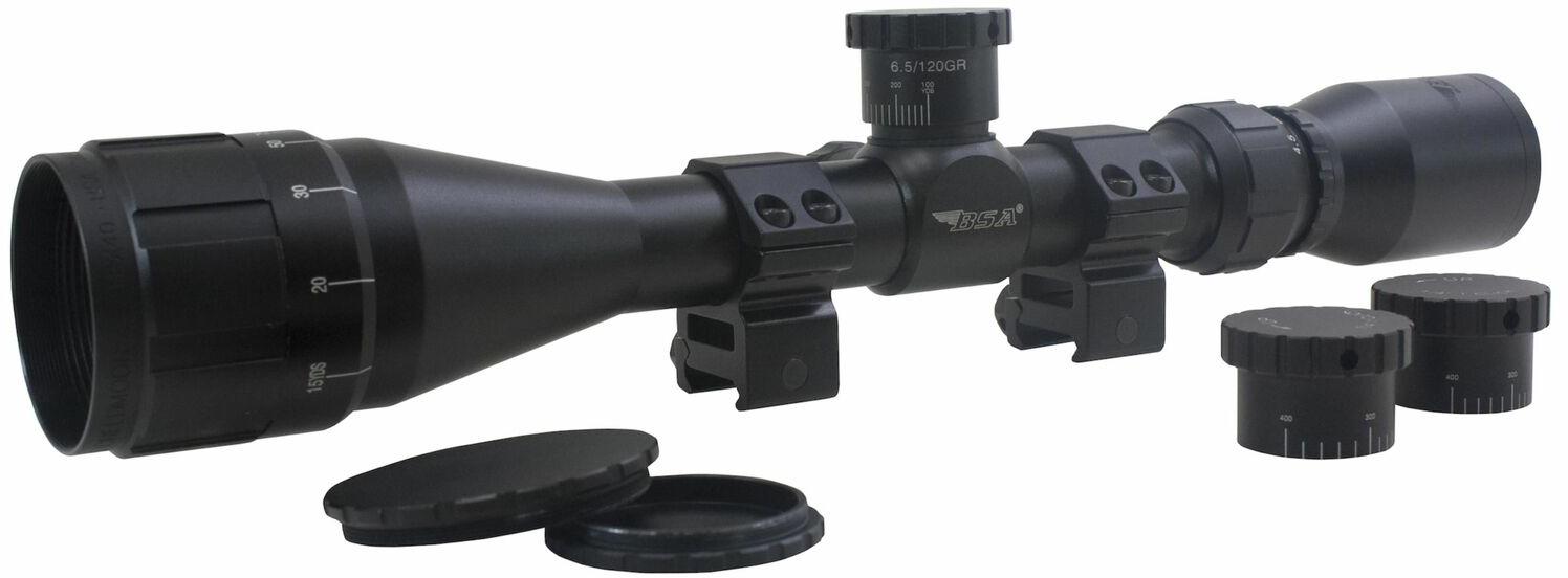 BSA Sweet 6.5 Creedmoor 4.5-18x 40mm AO Rifle Scope with Weaver Rings