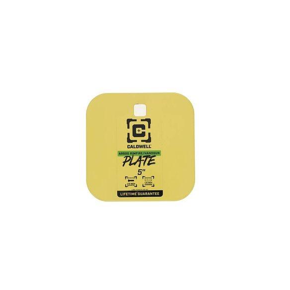 Caldwell 4002311 5" Rimfire/Handgun Yellow AR500 Steel Gong 1/4" Thick