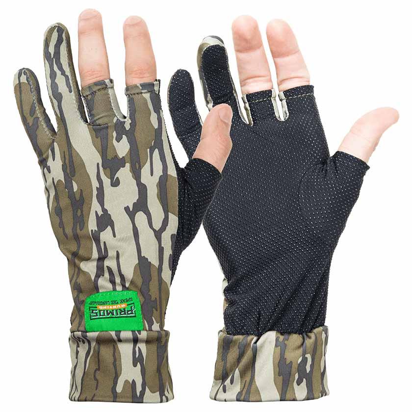 Primos PS6681 Stretch Fit Mossy Oak Original BottomLand Fingerless Neoprene OSFA