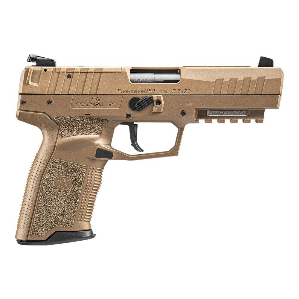 FN Five-SeveN MRD Handgun 5.7x28mm 20rd Magazines (2) 4.8" Barrel FDE Adj Sights view 2
