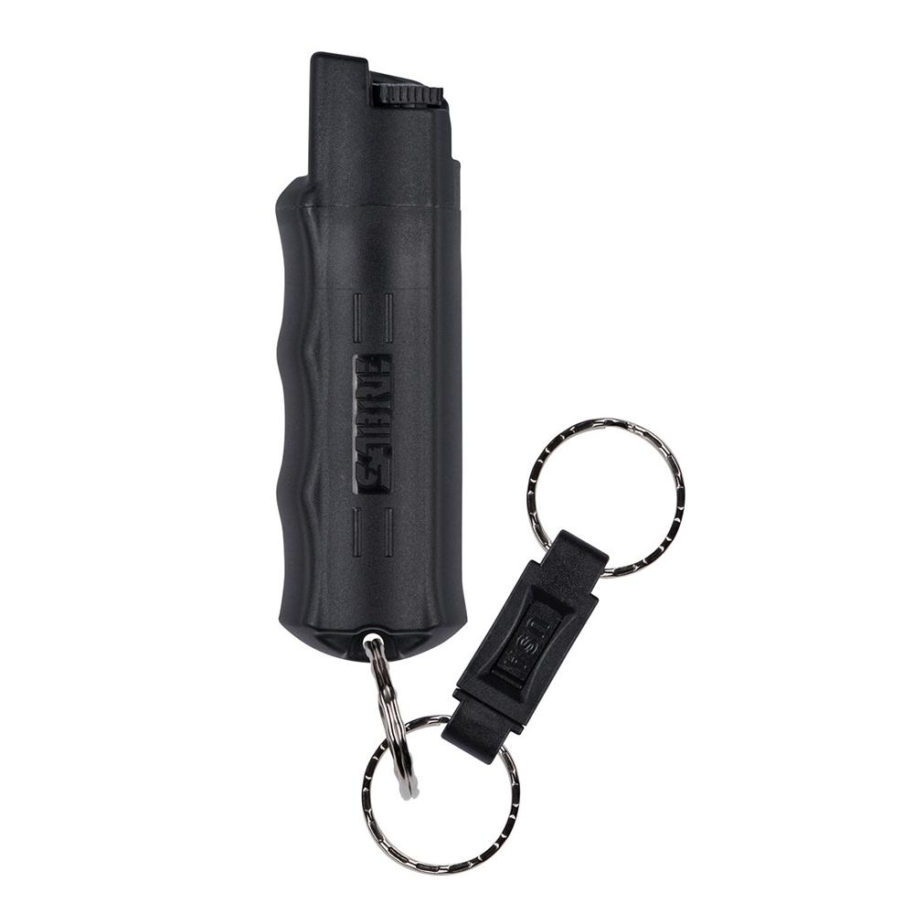 Sabre Pepper Spray with Quick Release Key Ring Black