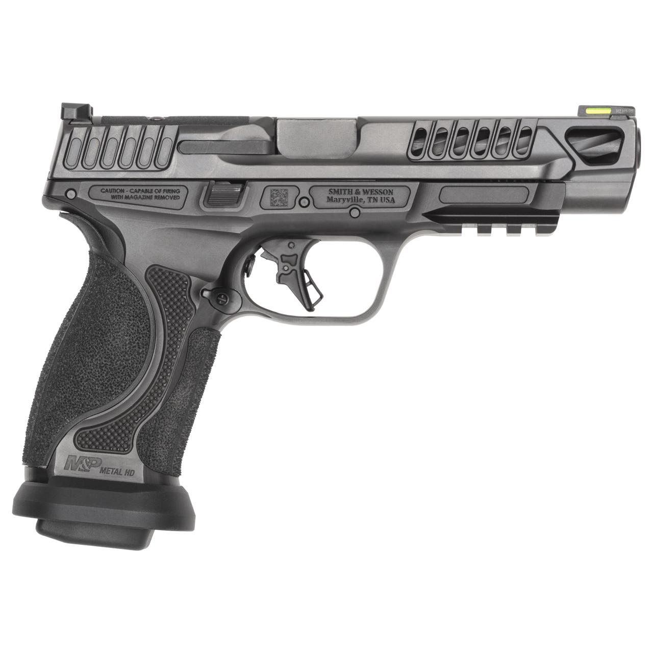 S&W M&P9 M2.0 Competitor HD Handgun 9mm Luger 10rd Magazines(4) 5" Barrel Optic Ready No Thumb Safety Black Steel Frame view 2