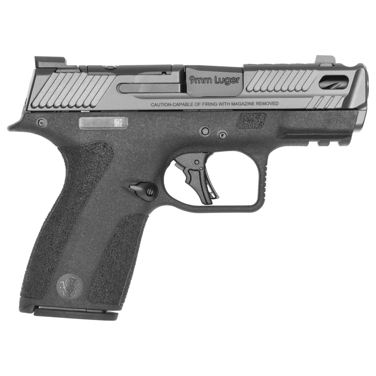 S&W PC M&P 9 Shield X Carry Comp Handgun 9mm Luger 10rd Magazines(2) 3.6" Comp Barrel Thumb Safety Black view 2