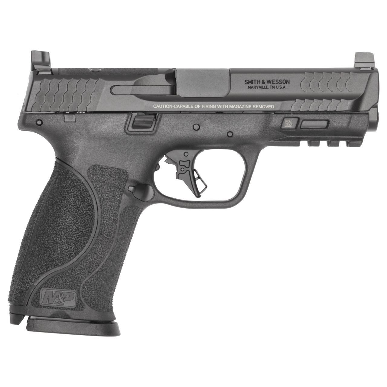 S&W M&P9 M2.0 Optic Ready Full Size Handgun 9mm Luger 15rd Magazines(3) 4.22" Barrel No Thumb Safety Black