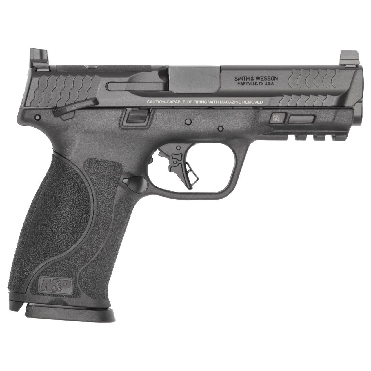 S&W M&P9 M2.0 Optic Ready Full Size Handgun 9mm Luger 15rd Magazines(3) 4.22" Barrel Thumb Safety Black