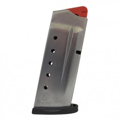 Smith & Wesson M&P Shield Handgun Magazine Stainless Steel .45 Auto 6/rd view 2
