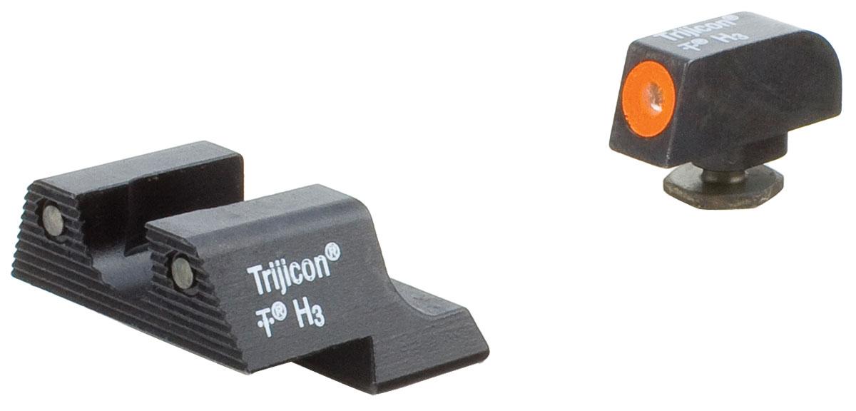 Trijicon 600785 HD Night Sights Green/Tritium Orange Outline Front Sight-Green Tritium Black Outline Rear Sight Glock 42/43 Small Frame