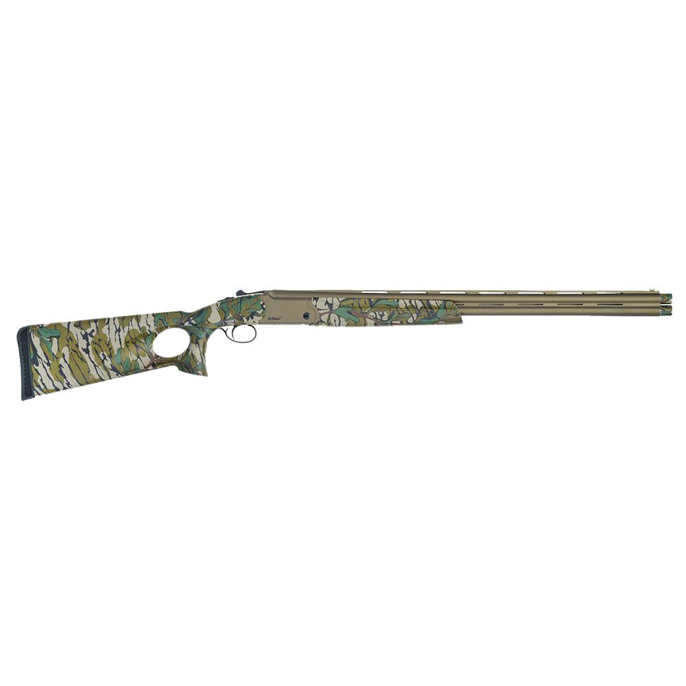 TriStar 30520 Upland Hunter 20 Gauge Break Open 3" 2rd 26" Bronze Cerakote Over/Under Vent Rib Barrel, Bronze Cerakote Engraved Receiver, Thumbhole Mossy Oak Green Leaf Synthetic Stock