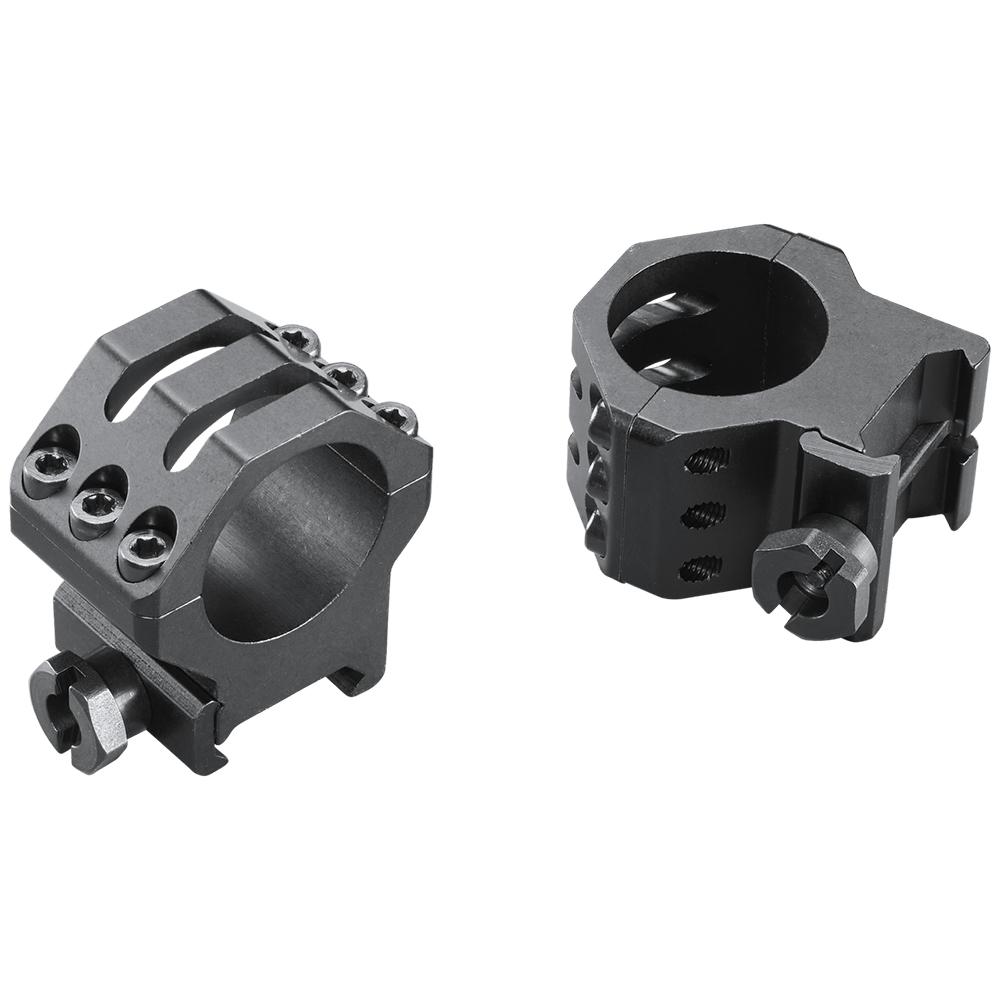 Weaver Mounts 48350 Six-Hole Skeleton Rings Matte Black 1" High