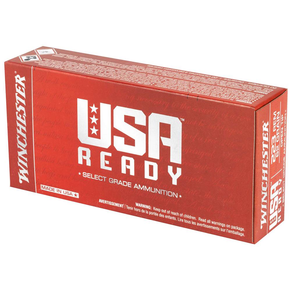 Winchester Ammo RED223 USA Ready  223Rem 62gr Open Tip Range 20 Per Box/10 Case