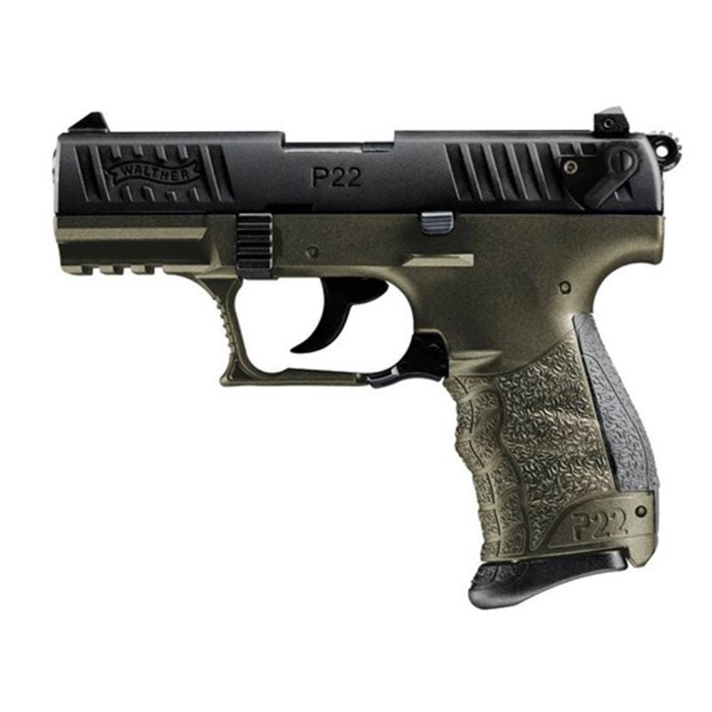 Walther P22Q .22LR 10rd Magazine 3.4" Barrel Military - 2 MAGS incl/ view 2