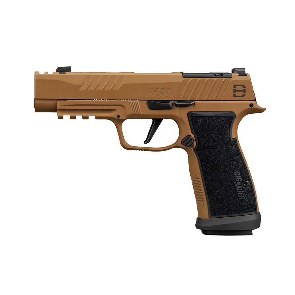 Sig Sauer P365 DH3 Full Size Handgun 9mm Luger 21(2) & 17(1)rd Magazines 3.7" Barrel Coyote Finish AXG Grip Xray Sights