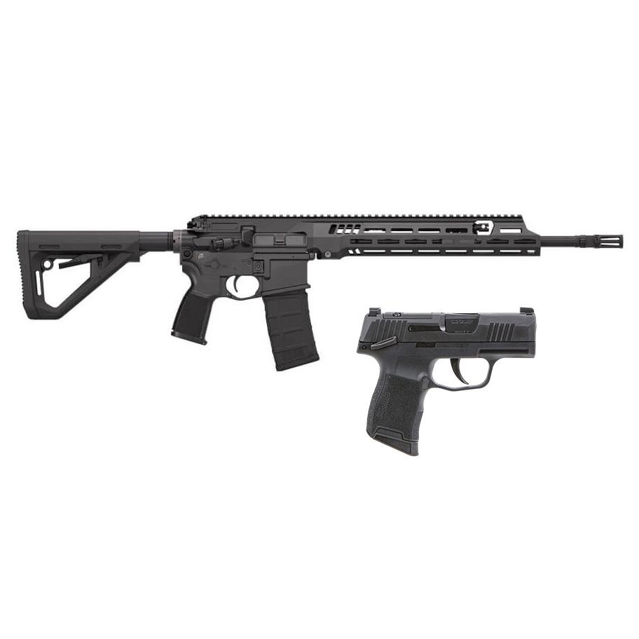 Sig Sauer SIG516 G3 Freedom Package 5.56mm 30rd Magazine(1) 16" Threaded Barrel w/P365 9mm Luger OR 10rd Magazine(2) 3.1" Barrel