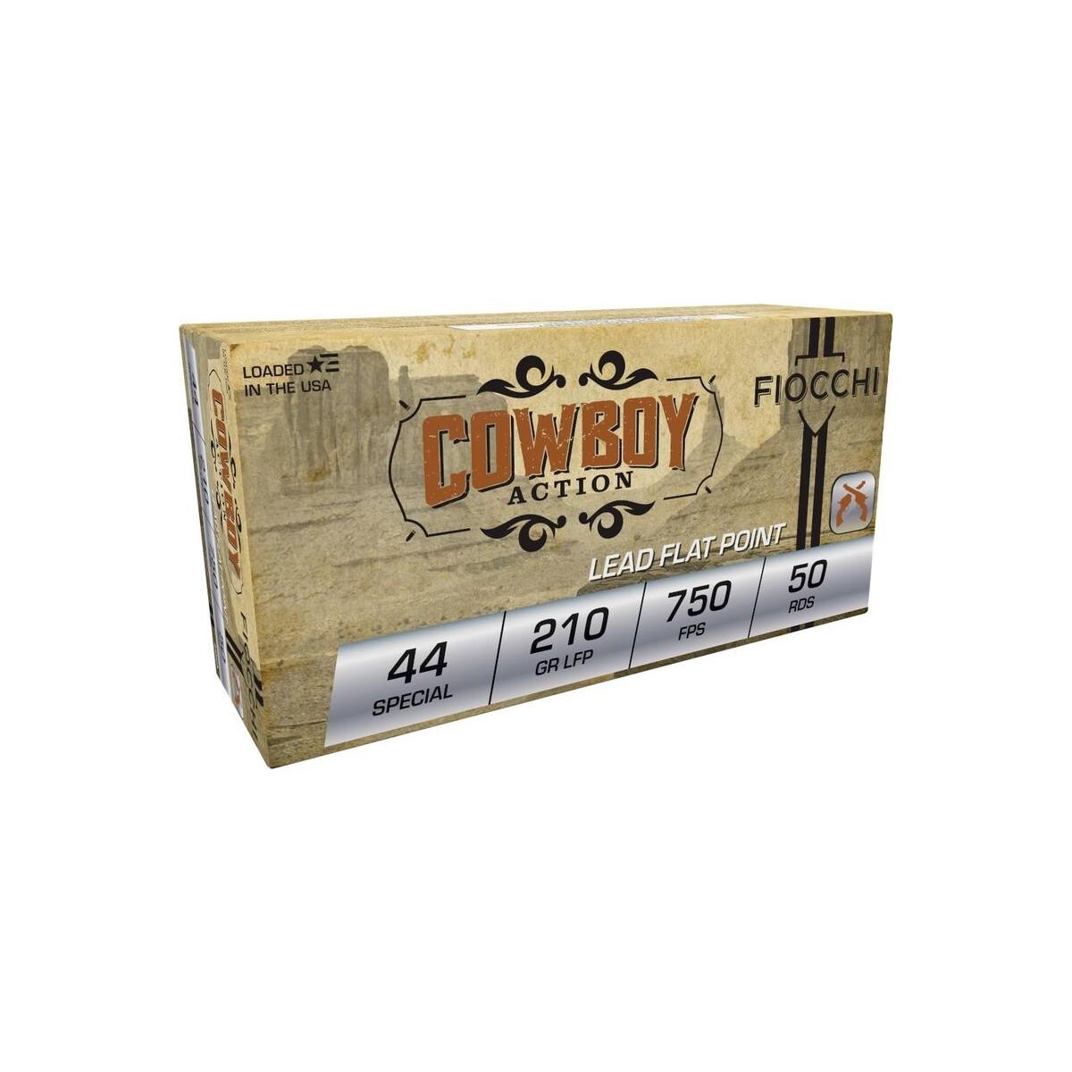 Fiocchi 44SCA Cowboy Action 44S&WSpl 210gr Lead Flat Point 50 Per Box/10 Case