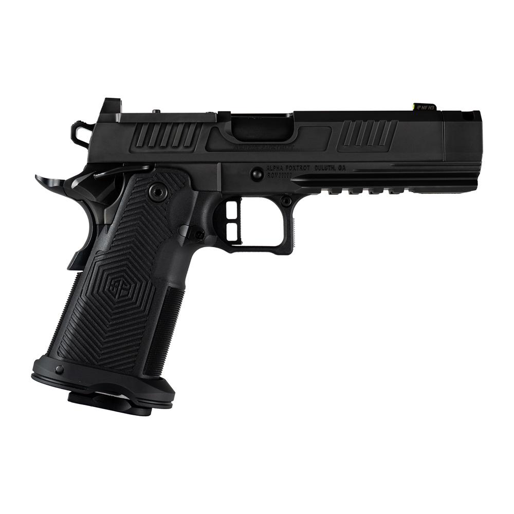 Alpha Foxtrot AA39X1CIG-XDBK20-PROM AF1911 Romulus Promo 9mm Luger 20+1 4.25" Black Bull Ramped Compensated Barrel, Polished DLC Stainless Steel Optic Ready/Serrated Slide & Frame w/Beavertail & Picat