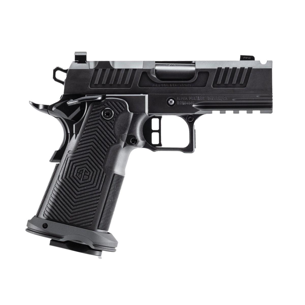 Alpha Foxtrot AF1911-Romulus MOS Adapter Handgun 9mm Luger 17(1) & 20rd(1) Magazines 3.5" Ported Barrel DLC Black view 4