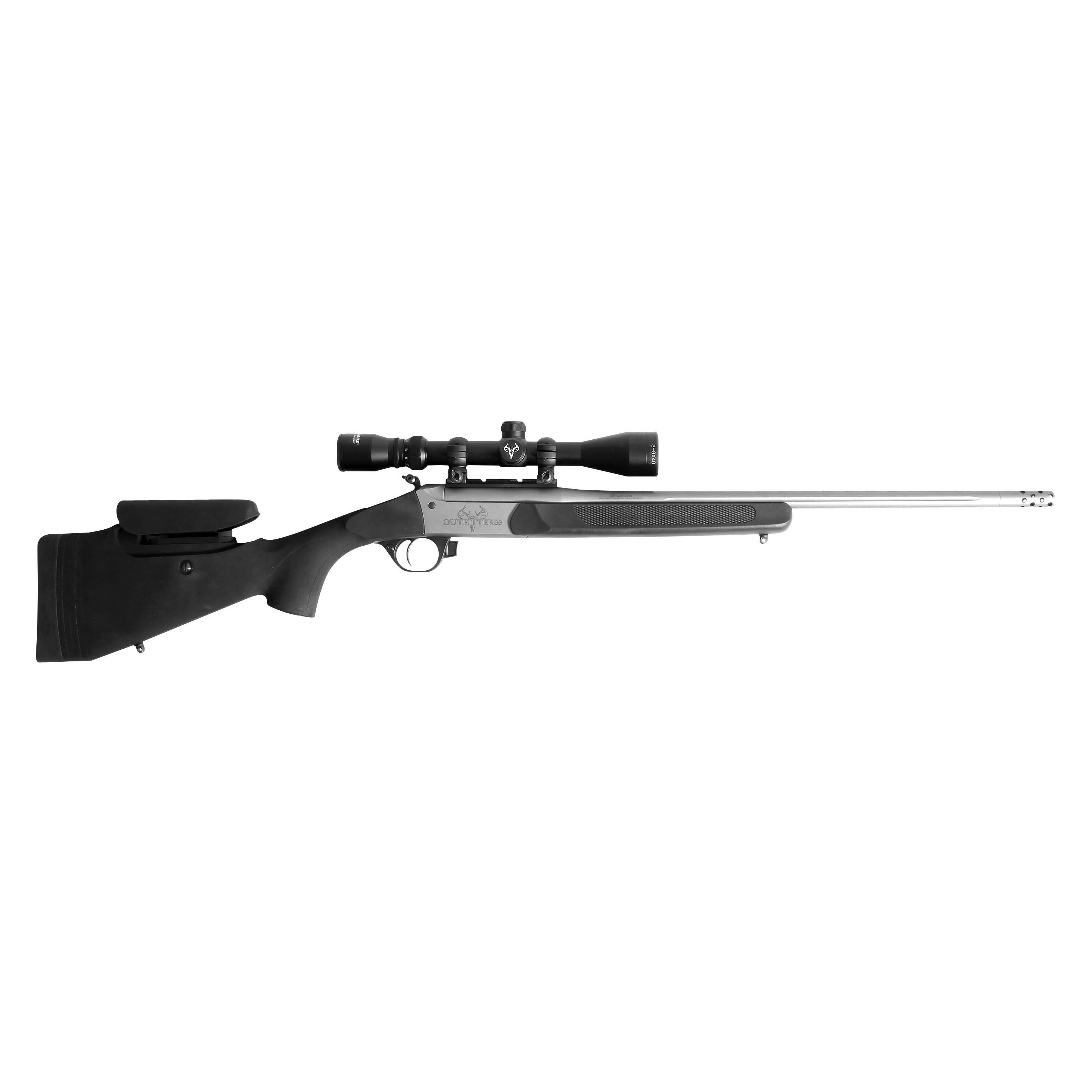 Traditions Outfitter G3 Pro Synthetic Black Rifle with 3-9x40 Scope 450 Bushmaster Single Shot  22'' Threaded Barrel Cerakote