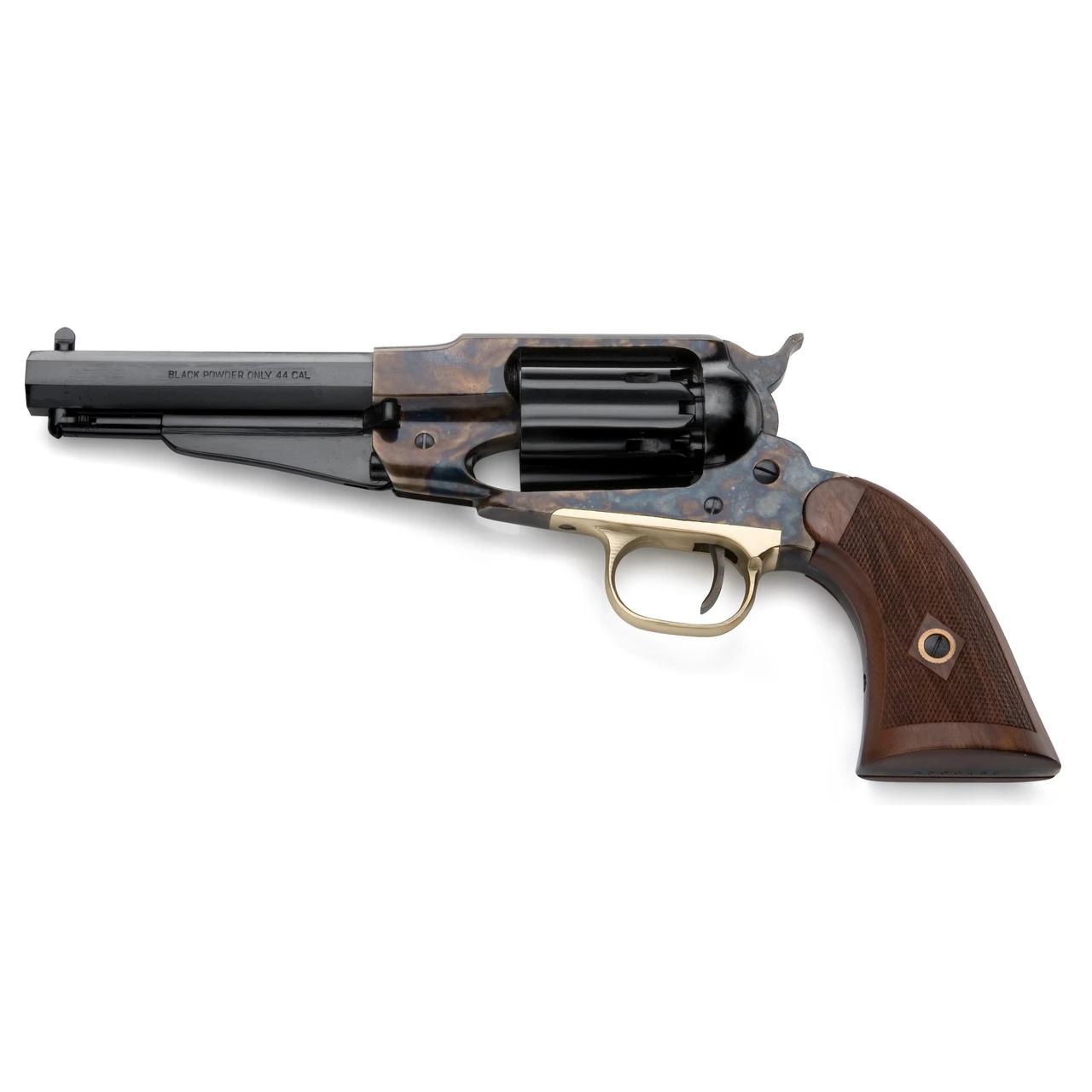 Pietta PF58ST44512 1858 Army Remington Sheriff 44 Cal 5.50" 6rd Blued Frame, Cylinder & Octagon Barrel, Walnut Grip