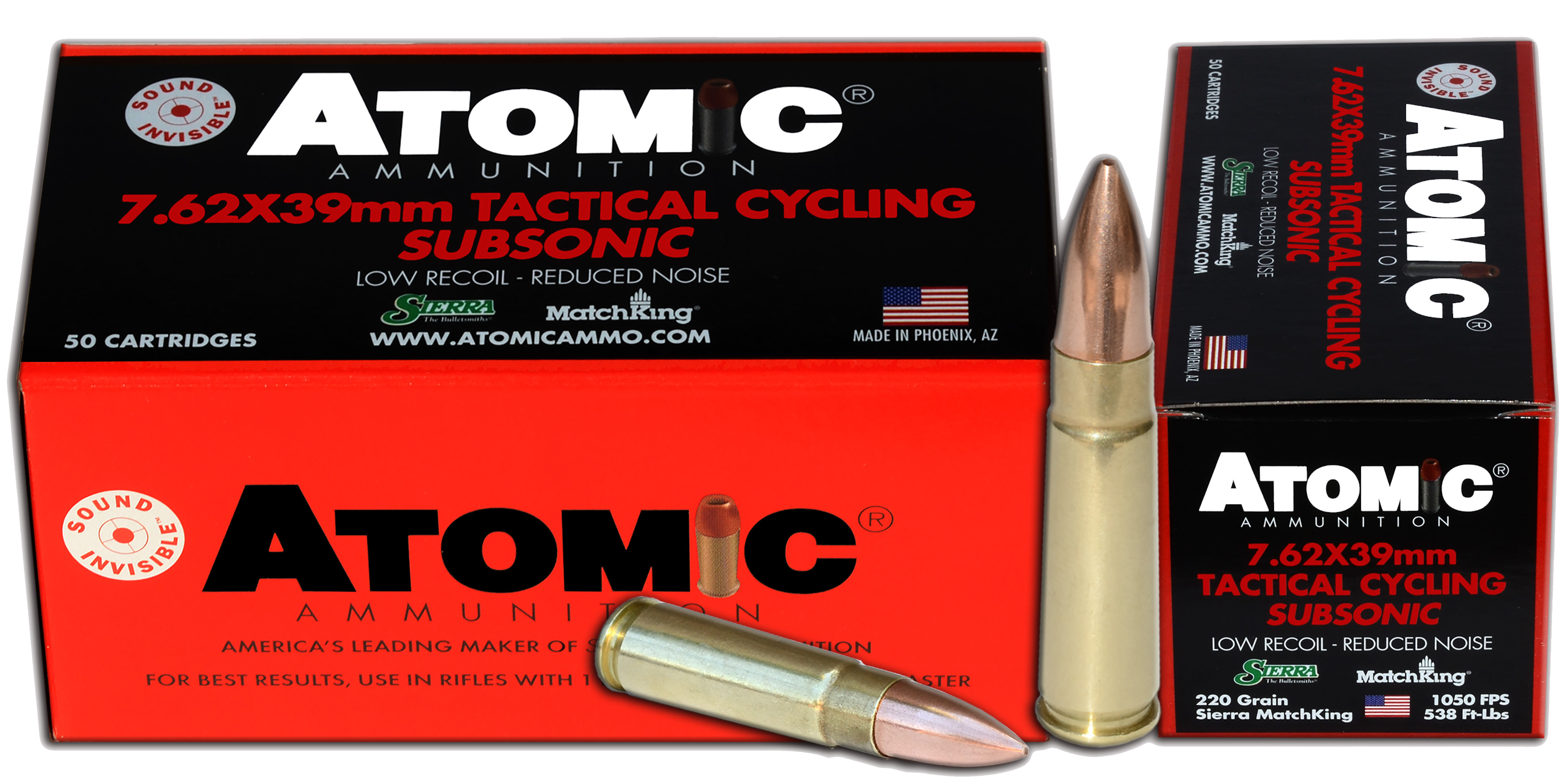 Atomic ATM 7.62X39 220GR CYSUB HPBT50 7.62X39 - Purple Mount view 3