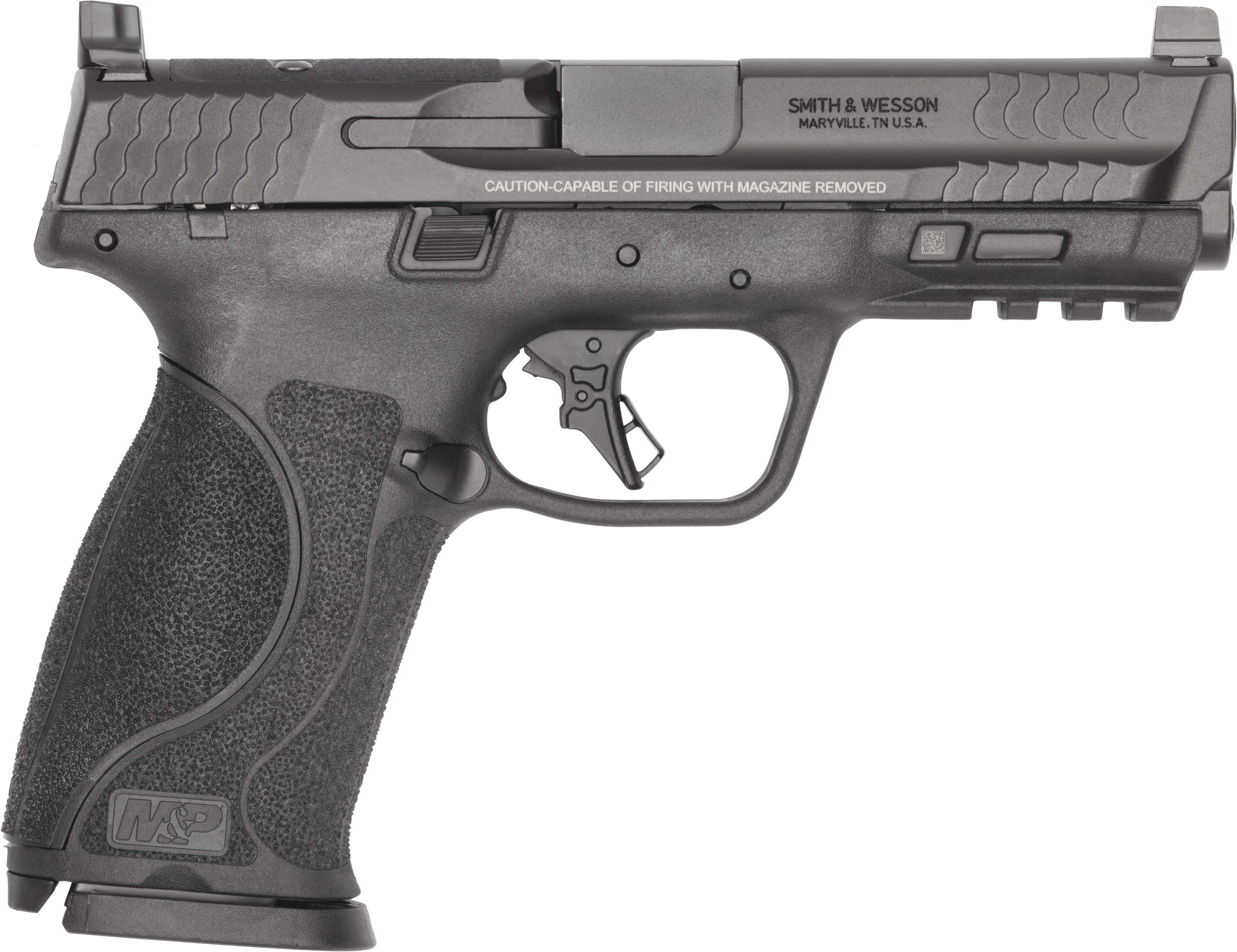 S&W M&P9 M2.0 Optic Ready Full Size Handgun 9mm Luger 15rd Magazines(3) 4.22" Barrel No Thumb Safety Black