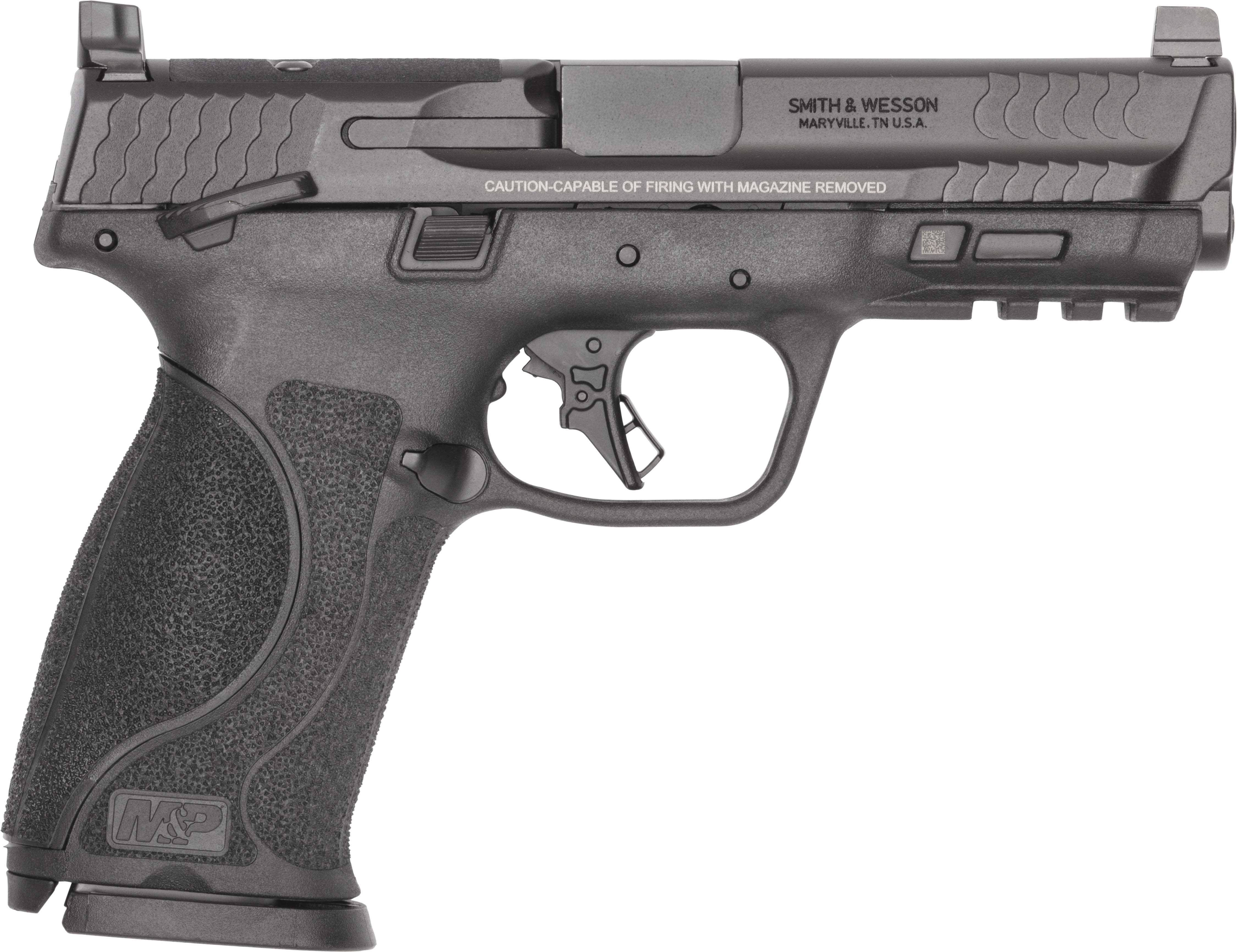 S&W M&P9 M2.0 Optic Ready Full Size Handgun 9mm Luger 15rd Magazines(3) 4.22" Barrel Thumb Safety Black
