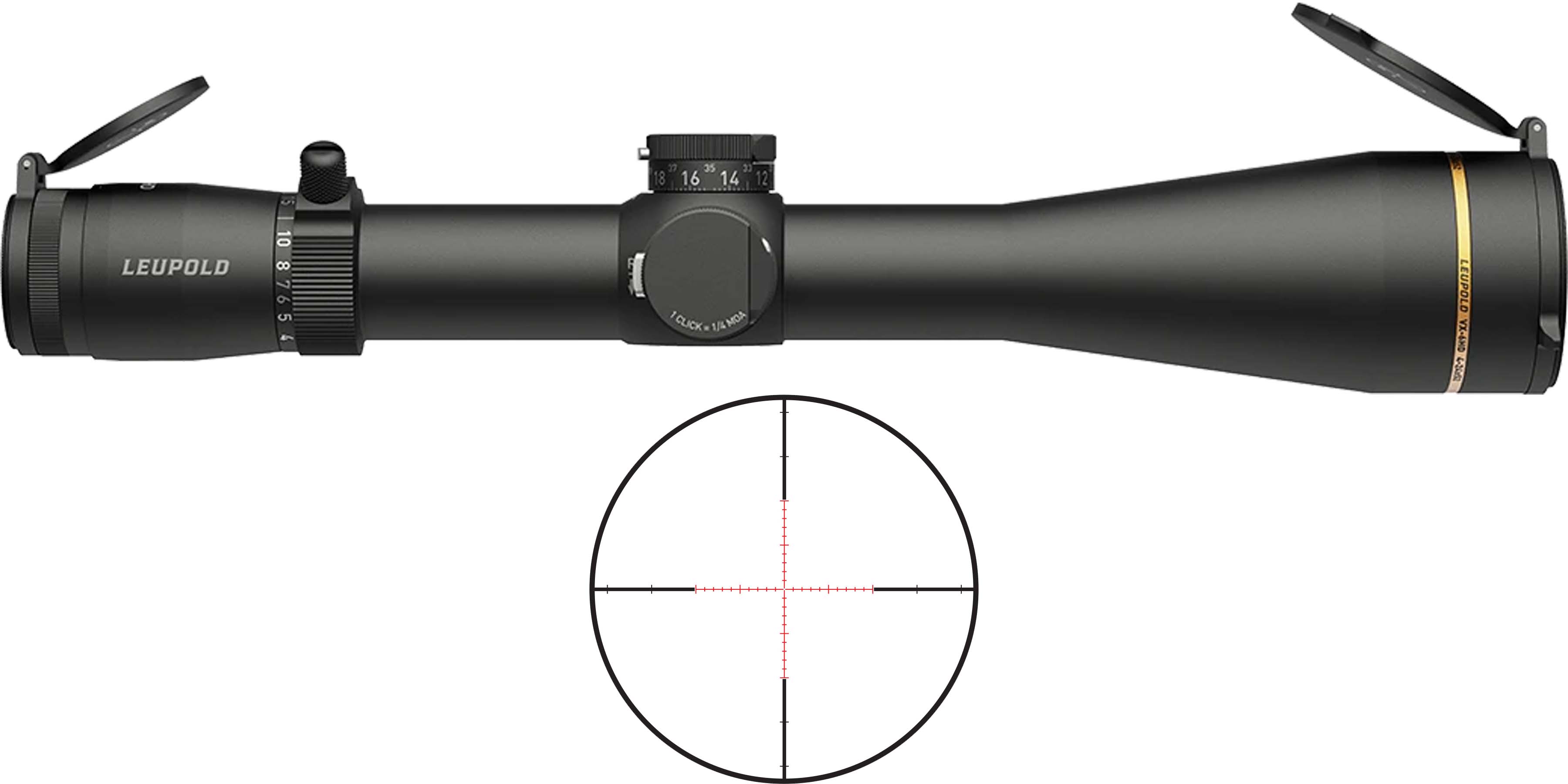 Leupold 183843 VX-6HD Gen 2 Black 4-24x52mm, 34mm Tube Illuminated TMOA Reticle