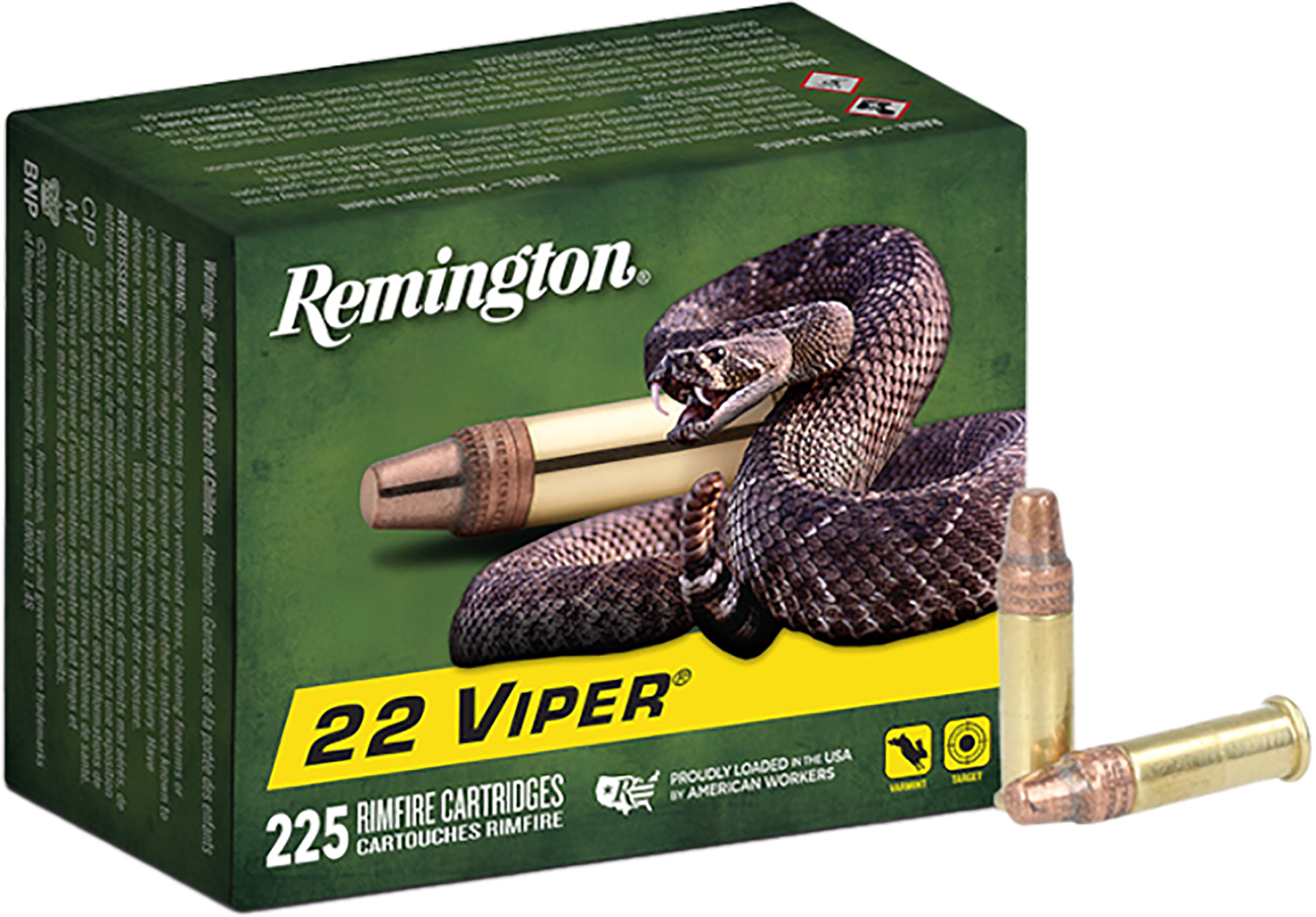 Remington Viper Rimfire Ammunition .22 LR 36gr TCSB 1410 fps 225/ct view 2