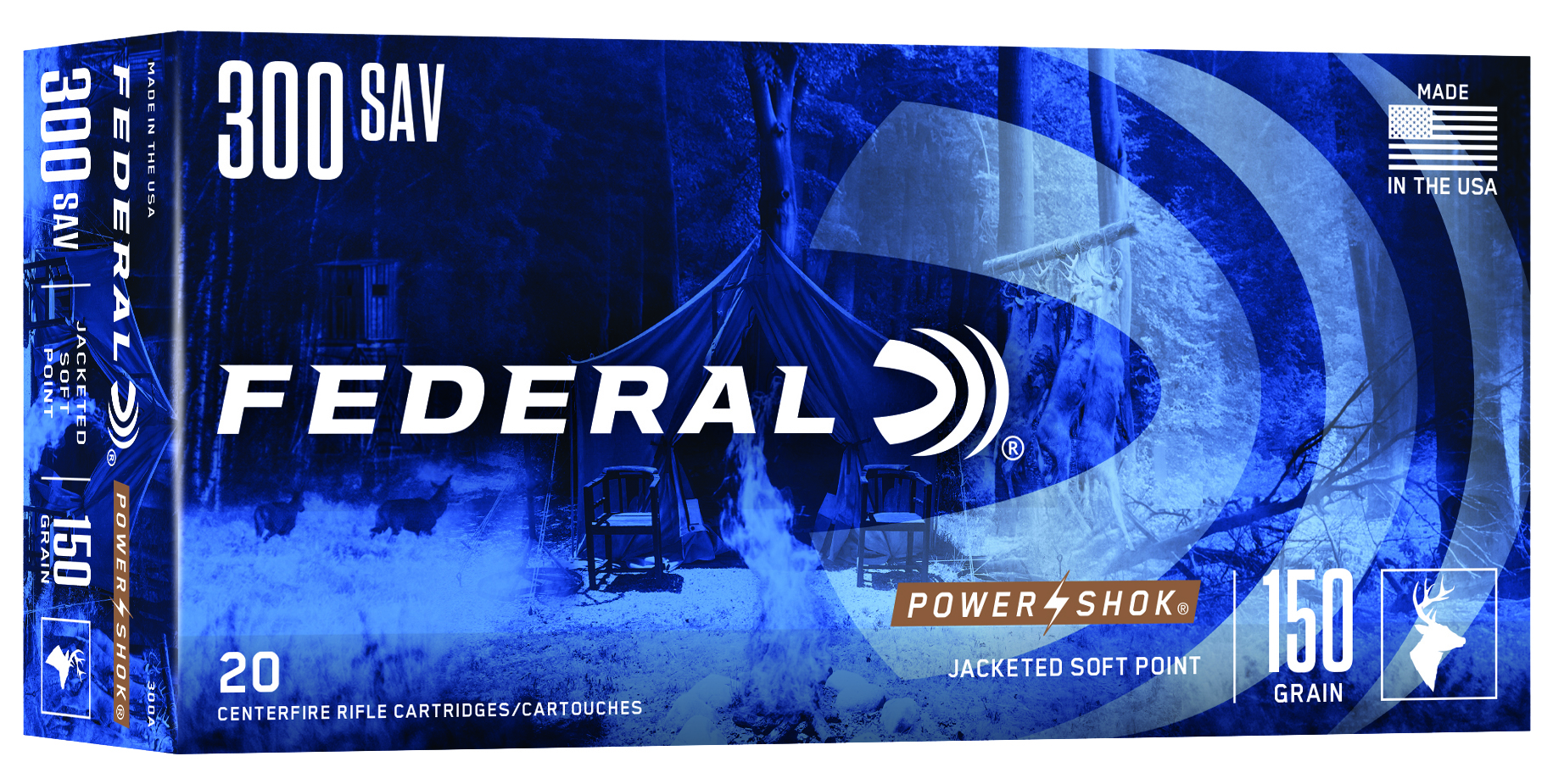 Federal Power-Shok Rifle Ammunition .300 Savage 150 gr SP 2630 fps - 20/ct