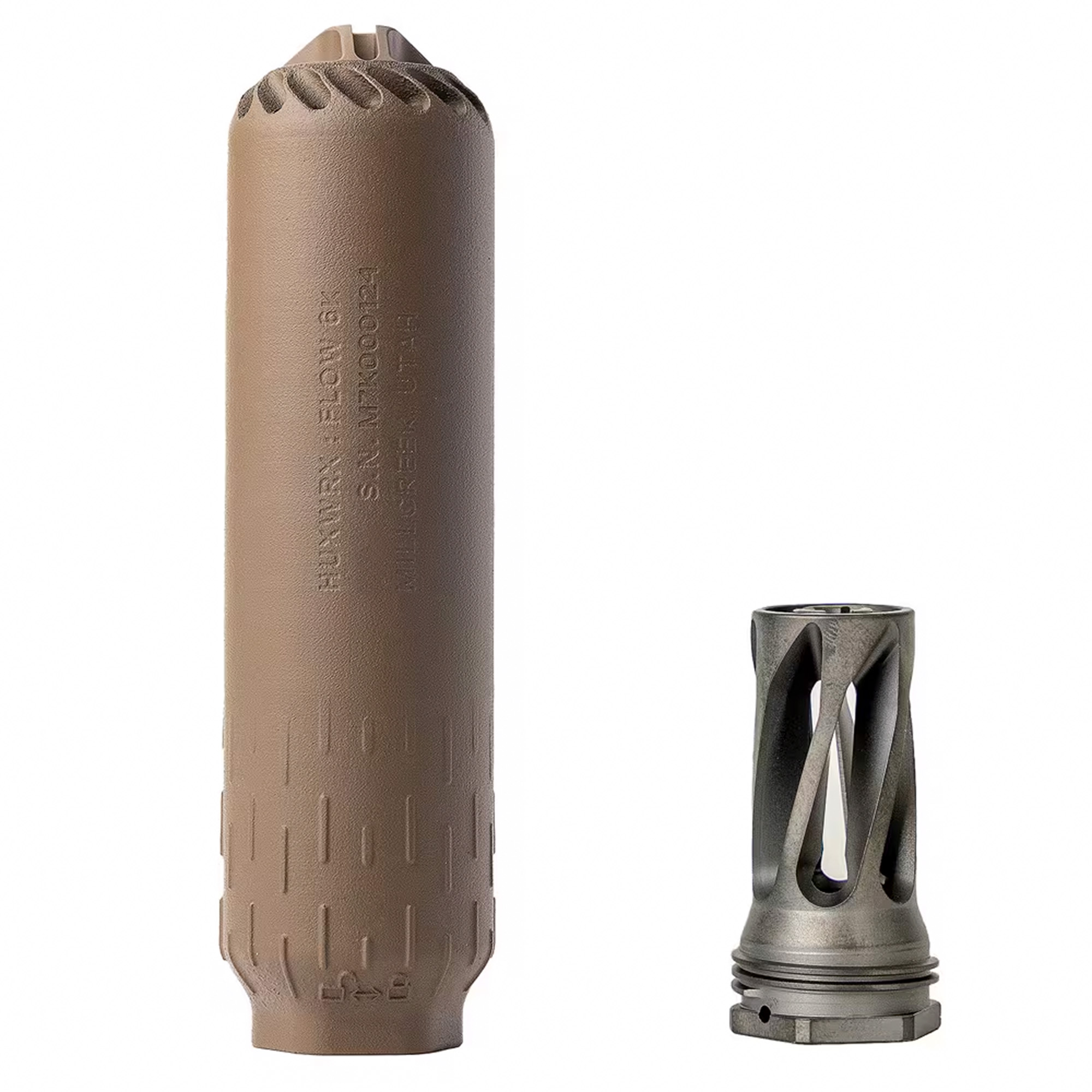OSS Huxwrx Flow 6k Suppressor Kit 5/8x24 FDE - NFA view 2